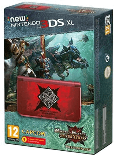 New Nintendo 3DS XL Monster Hunter Generations Edition box art for Nintendo 3DS